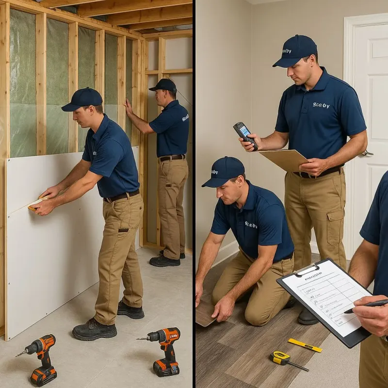 Repairs and Reconstruction process in New Sarpy, LA